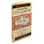 MAPS. 'Bacon's Large Scale Plan for the City of London,' folding plan of the City, on a scale of