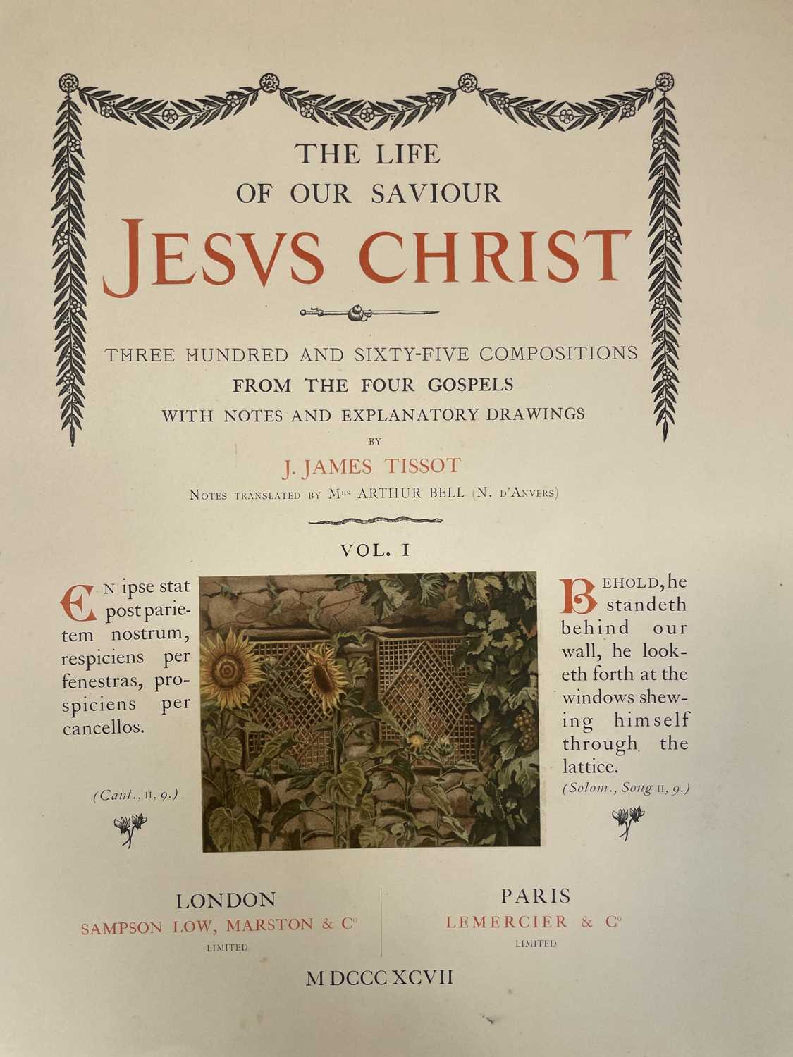 RELIGIOUS Interest. 'The Life of our Saviour Jesus Christ: Three Hundred and Sixty-Five Compositions - Image 11 of 13