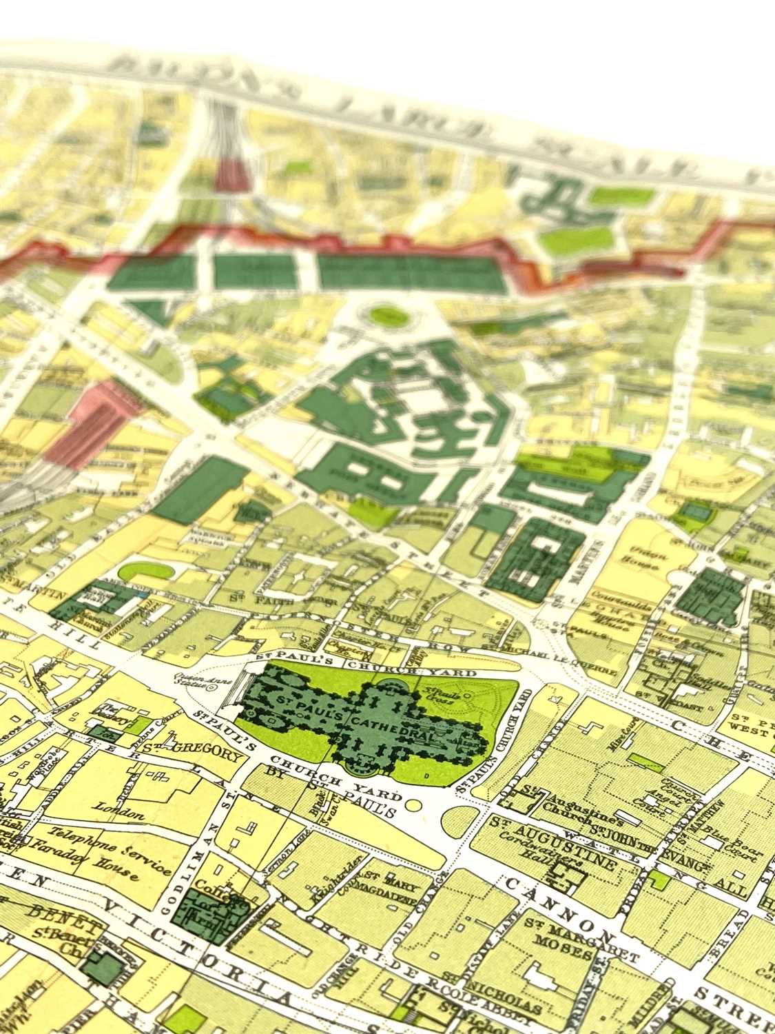 MAPS. 'Bacon's Large Scale Plan for the City of London,' folding plan of the City, on a scale of - Image 5 of 8