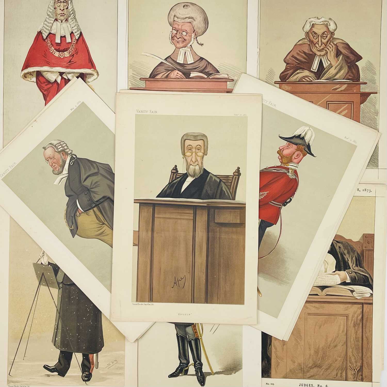 VANITY FAIR Interest. Twenty coloured lithographic plates of Generals, Judges and politicians,