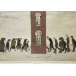 L. S. LOWRY R.A (1887-1976) Meeting Point Lithograph Signed in pencil, lower right Fine Art Trade