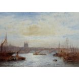 Frederick Edward Joseph GOFF (1855-1931) London Bridge Watercolour Signed 13 x 18cm