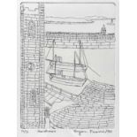 Bryan PEARCE (1929-2006) Harbour Etching Signed, inscribed and dated '90 Numbered 70/75 Plate size