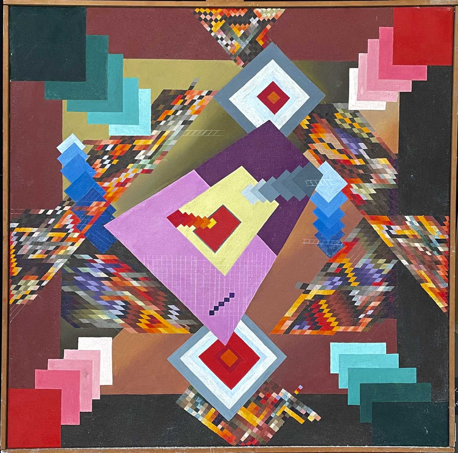 Anthony BARRY (?-2004) Untitled Oil on canvas 60x60cm - Image 2 of 3