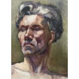 Follower of Duncan GRANT (1885-1978)Male Portrait Watercolour Bears initials 19.5 x 14.5cmThis piece