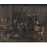 Follower of Adriaen VAN OSTADE (1610-1685) Interior Oil on canvas 26x30cm