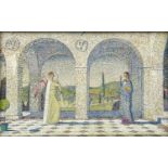 Neo-Impressionist Pointillism The Annunciation Oil on canvas Initialed E S and dated '31