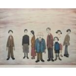 L. S. LOWRY R.A (1887-1976) His Family Lithograph Signed in pencil, lower right Fine Art Trade Guild