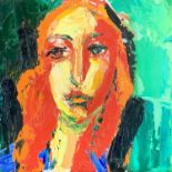 John BARNICOAT (1924-2013) Woman's Head, 1995 Oil on board 35.5 x 35.5cm Provenance - The artist's