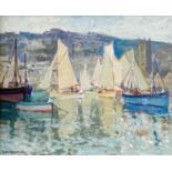 Leonard RICHMOND (1889-1965) Sailing Boats, St Ives Oil on board Signed 33 x 41cmThis is in