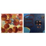 Cynthia HARTLING Two abstract works Oil on canvas Both signed and dated to verso 2003 and 2004 25