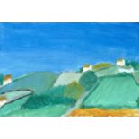 Bob BOURNE (1931-2021) Landscape, 41X61cm, unframed.This unframed work is in good condition