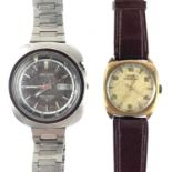 A 1950's Tissot gentleman's wristwatch and a Seiko Bell-Matic automatic wristwatch.