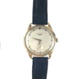 A Longines 18ct gold manual wind gentleman's wristwatch.