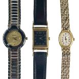 Three ladies quartz wristwatches by Hamilton, Rado and Lorus.