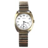 A Vertex 1940's 9ct gold manual wind gentleman's wristwatch.
