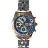 Breitling Chronomat automatic chronograph stainless steel and gold plated mens bracelet wristwatch