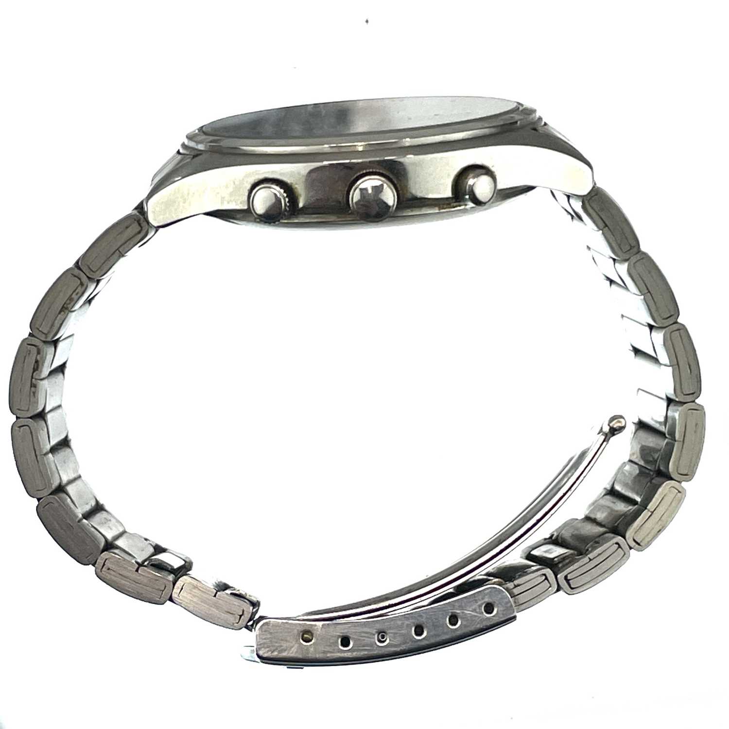 A Seiko Chronograph quartz stainless steel gentleman's bracelet wristwatch. - Image 3 of 7