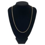 A 9ct gold rope link necklace,
