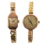 An early 20th century Rolex 9ct cased ladies manual wind wristwatch,
