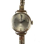 A 1930's 9ct gold cased ladies manual wind wristwatch.