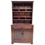 A continental walnut kitchen dresser, 19th century.