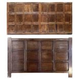 Two large sections of oak room panelling, 18th century.