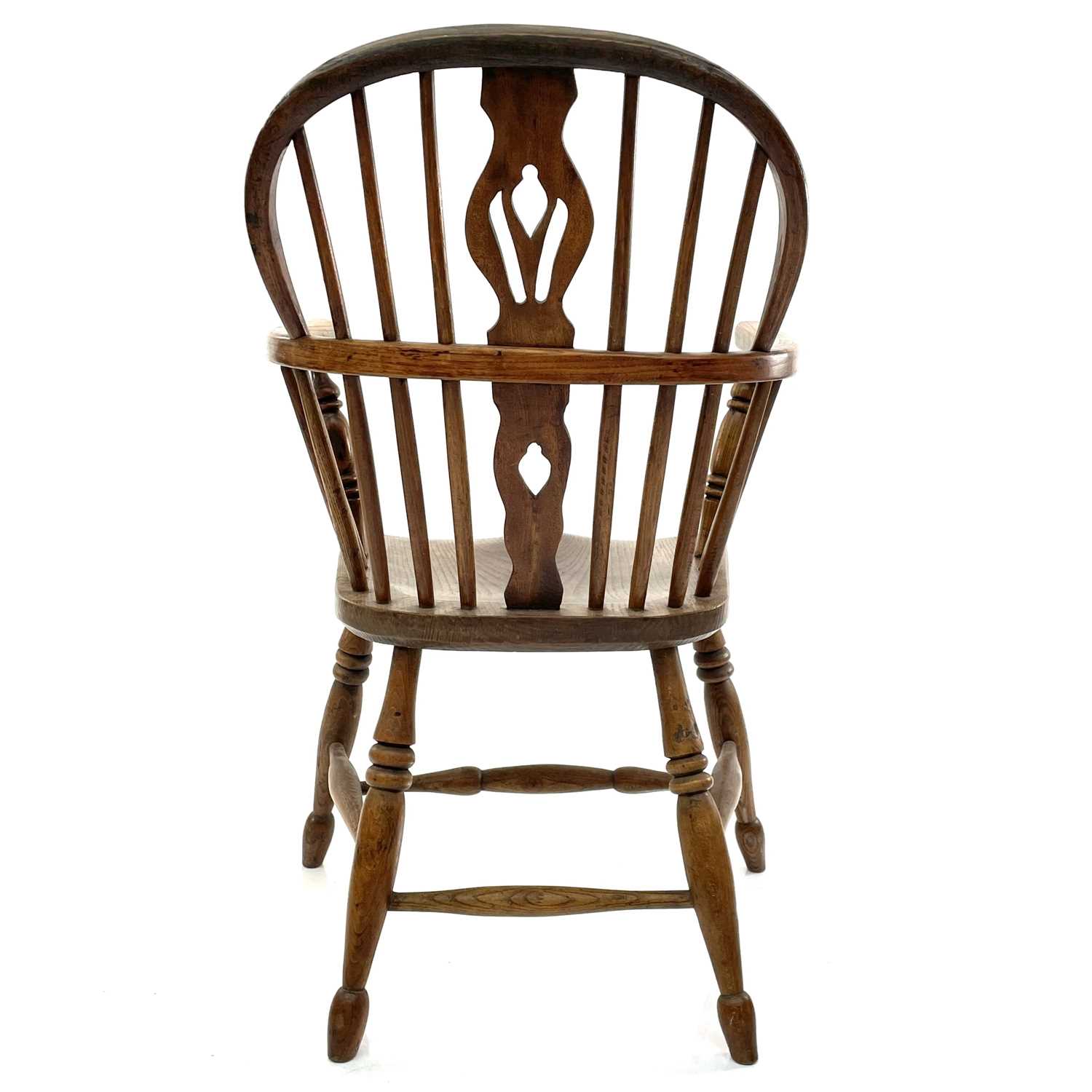 An ash and elm windsor armchair, 19th century. - Image 3 of 7