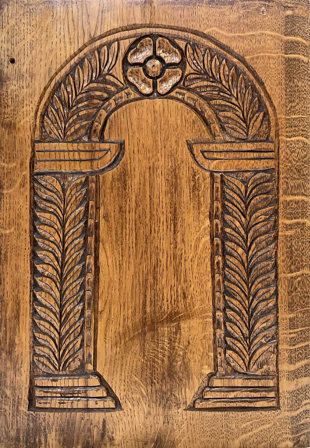 Seven carved oak panels by David Greenacre. - Image 7 of 12