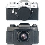 A Leica Leicaflex SL SLR black 1973 batch 800 serial number 1342749 with a Leitz Wetzlar Serial