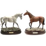 Royal Doulton, Desert Orchid; Red Rum, two limited edition horse figures by Graham Tongue, numbers