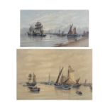 John Francis BRANEGAN (1843-1909) Grimsby M?rhing Watercolour signed 49cm x 26.5cm together with