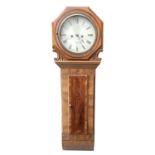 A William IV mahogany eight-day Drop dial wall clock, the 28cm (11") circular white painted dial