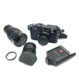 A Leica M6 TTL black serial number 2497046 1999 with a Leica ELMAR-M 1:2. 8/50 E39 3727117 lens,