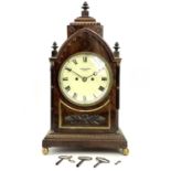 A Regency mahogany bracket clock, by John Cross, London, also signed to the backplate, in an