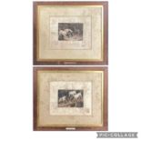 Frank Paton 'Rough and Ready' and 'Not at Home' A pair of engravings, each signed in pencil,