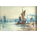 English School 19th century Evening ???? Watercolour indistinctly signed 29cm x 21.5cm out of