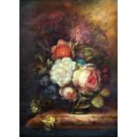 P. DYKE, Still life, flowers Oil on board Signed 40 x 28cm