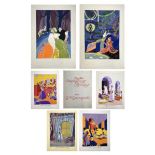 Art Deco period lithographs, including Guinegault, Arabian prints and Endre Passono two limited