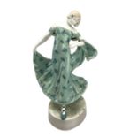 An Art Deco Goldscheider figure of a lady, early 1920s, signed Lindner, printed and impressed marks,