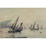 John Francis BRANEGAN (1843-1909) Hastings Watercolour signed 52cm x 34.5cm