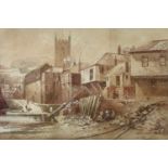 Arthur WHITE (1865-1953) St Ives Harbour Watercolour Signed 35 x 52cm