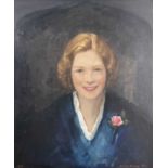 Donald Sinclair Swan Portrait of a young woman Signed oil on canvas, 60X50.