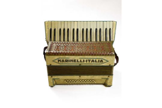 A 'Harola' melodeon and a 'Marinelli Italia' accordion. - Image 5 of 6