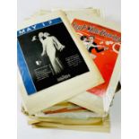 A large collection of vintage sheet music.