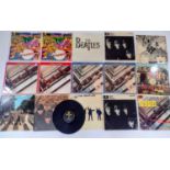 THE BEATLES - Sixteen 12" albums and anthologies.