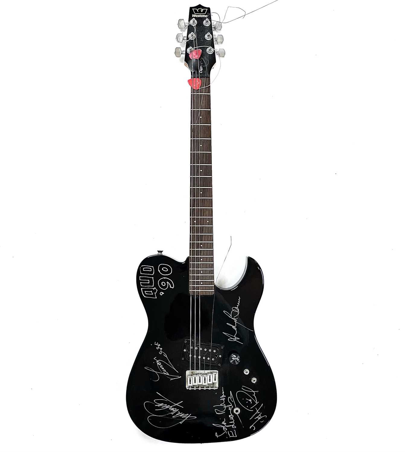 A SIGNED 'STATUS QUO' GUITAR.