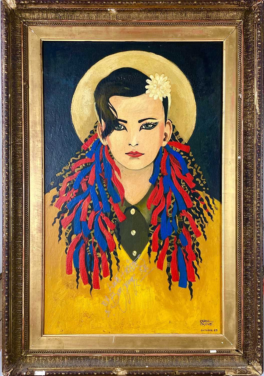 BOY GEORGE. An original Carol Payne painting of Boy George. - Image 2 of 3