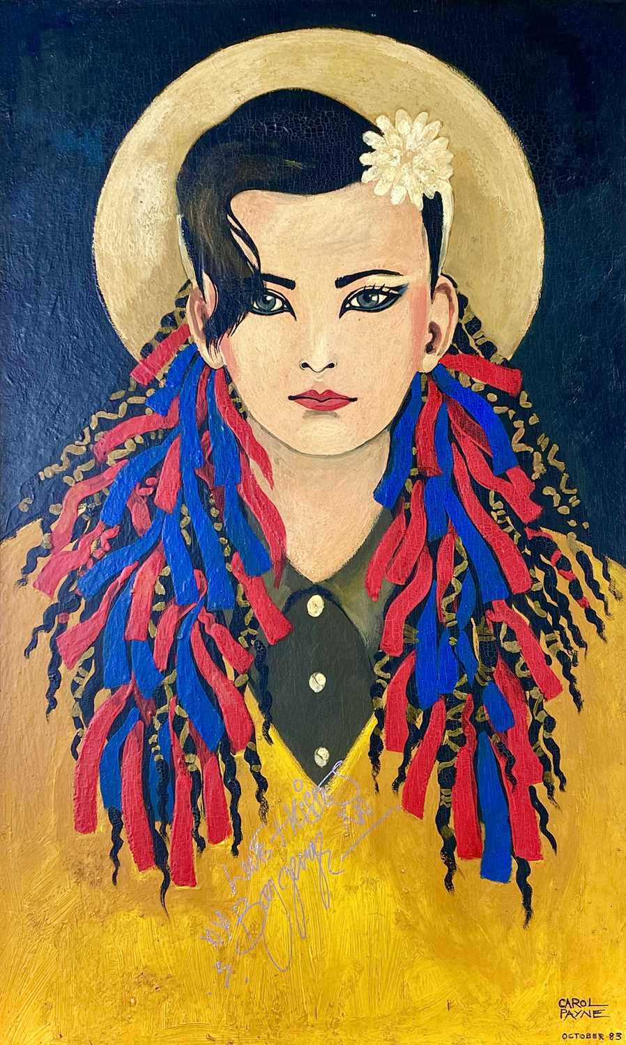 BOY GEORGE. An original Carol Payne painting of Boy George.