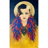 BOY GEORGE. An original Carol Payne painting of Boy George.